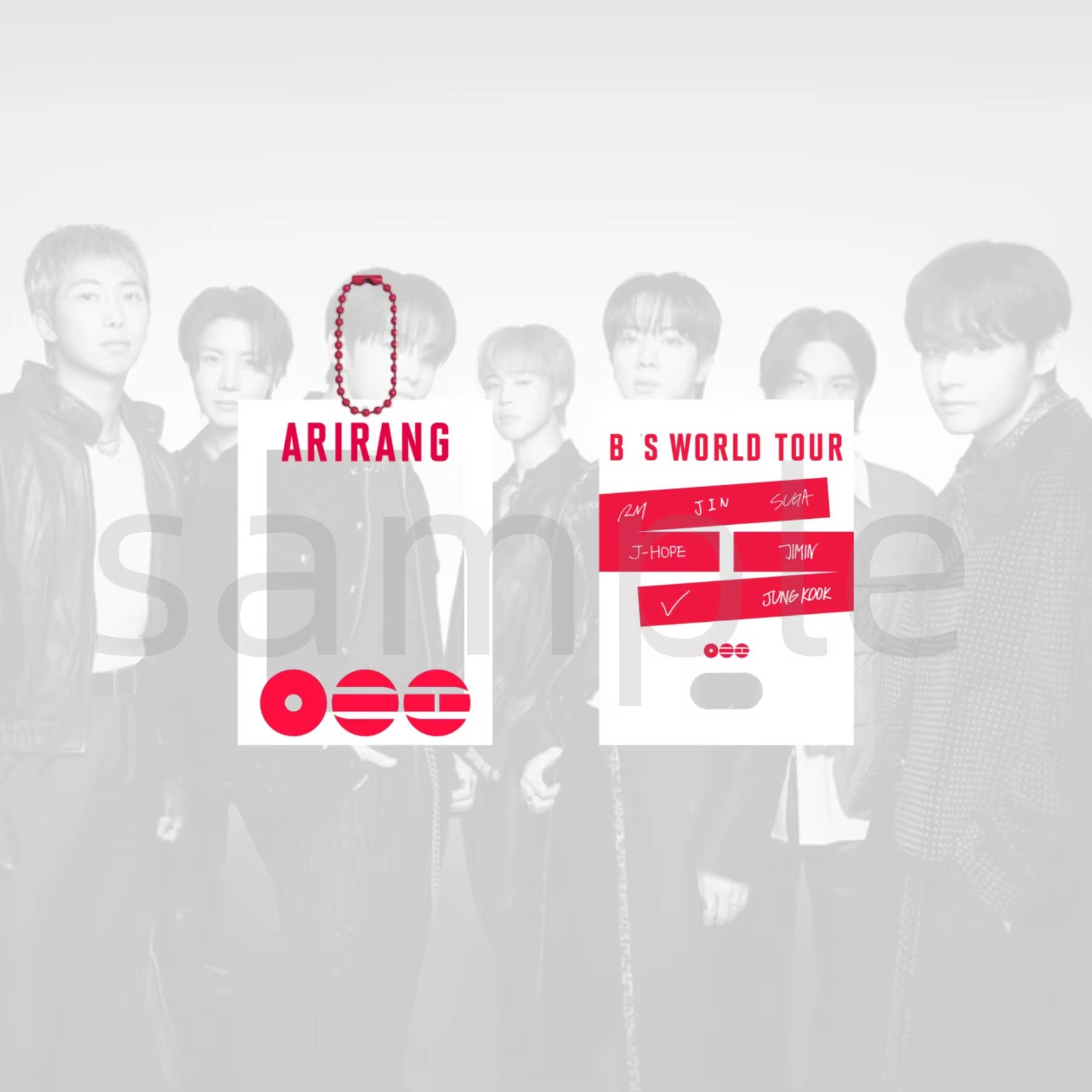 BTS ARIRANG Acryl-Fotokartenhalter Schlüsselanhänger – World Tour Namen Version | Fotokarten-Display-Anhänger