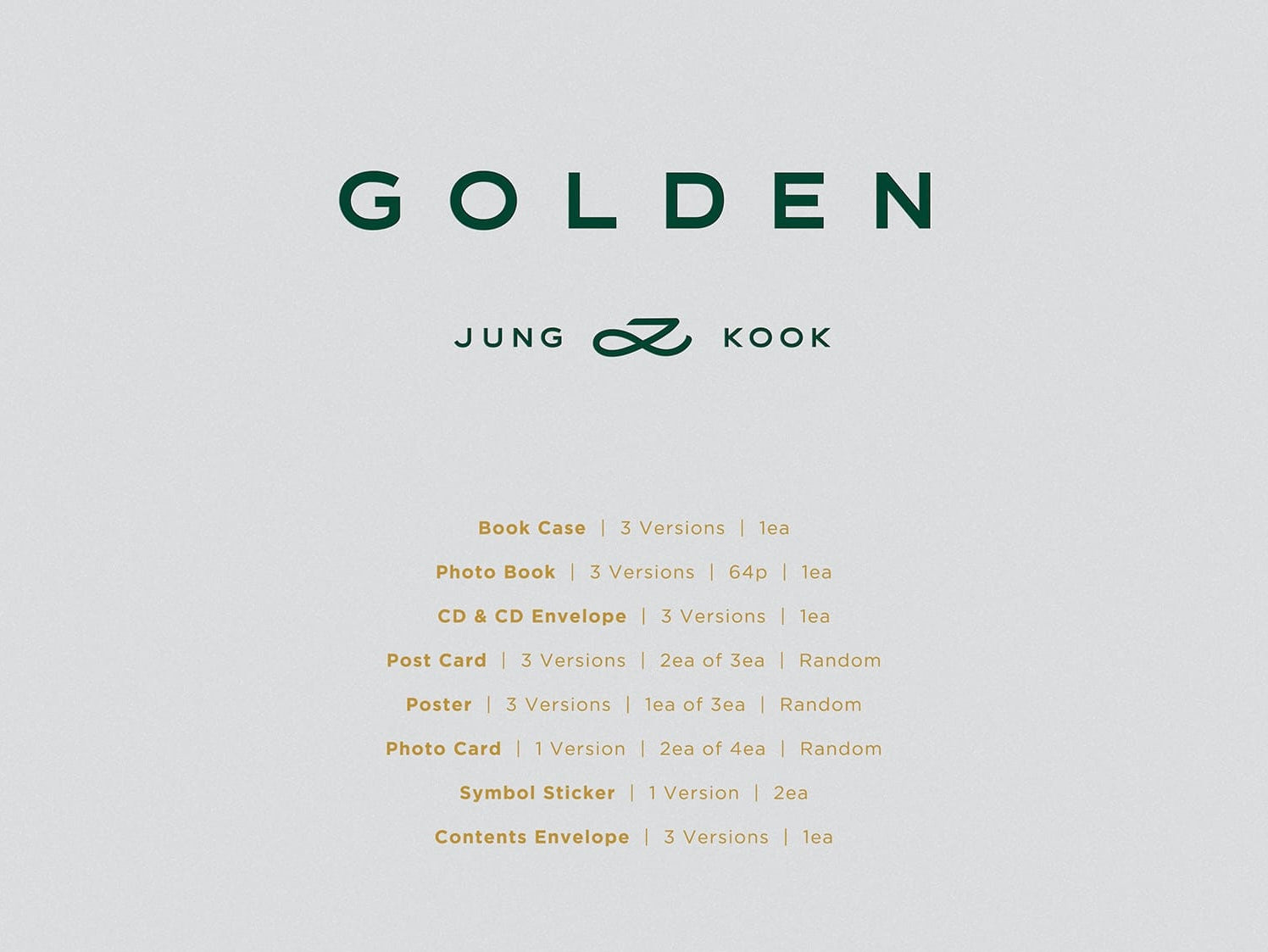 Jung Kook 1st Solo Album [GOLDEN] (Random Version)