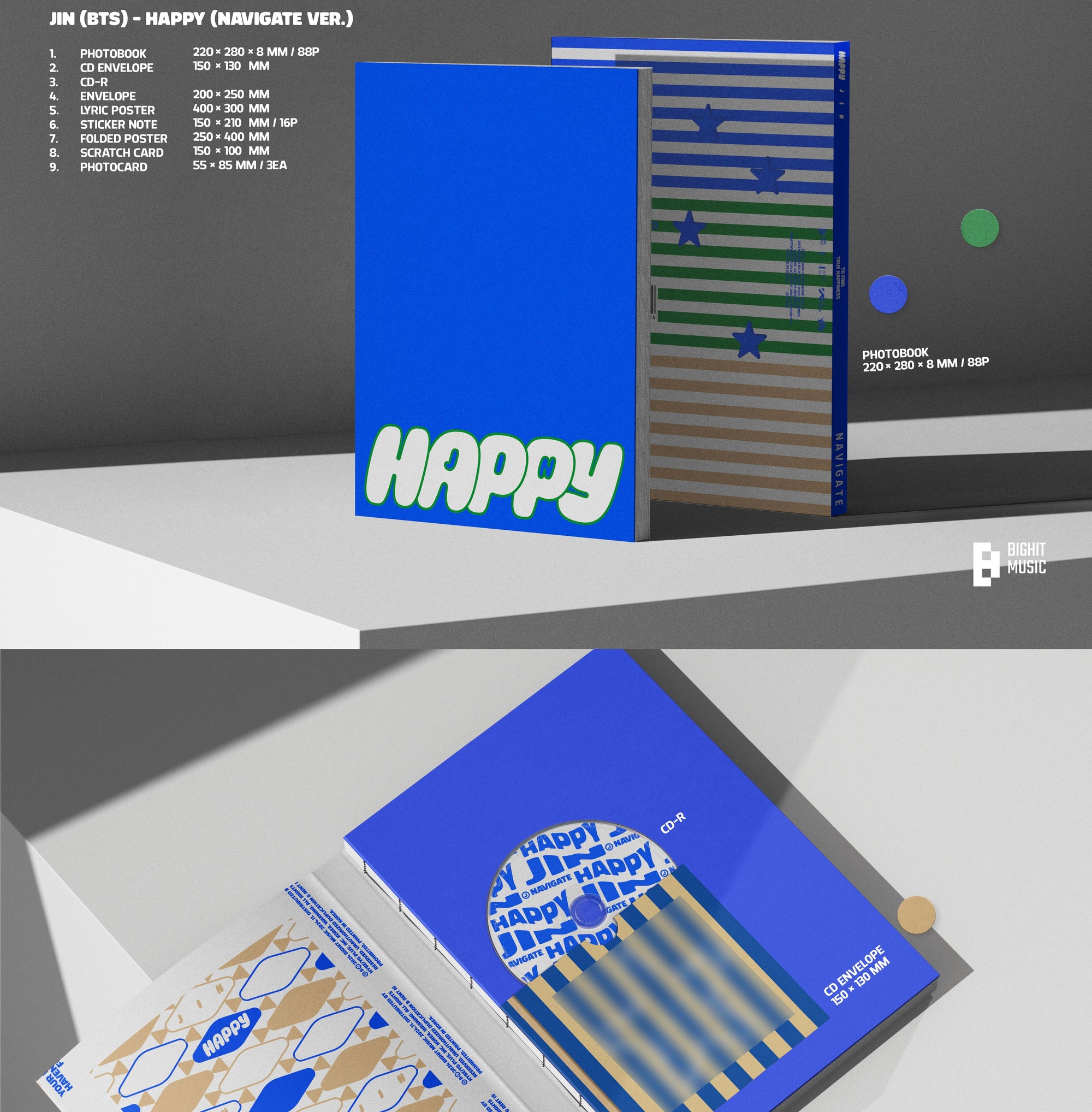 JIN – 1st Mini Album [HAPPY] (Random Version)
