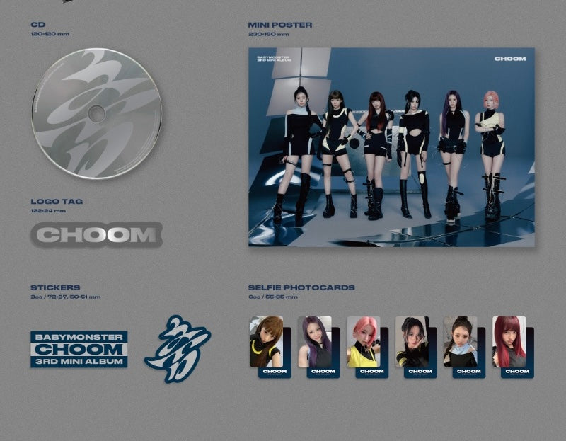 BABYMONSTER 3rd Mini Album [CHOOM] (Crimson Ver. / Metallic Ver. / Prism Ver.)