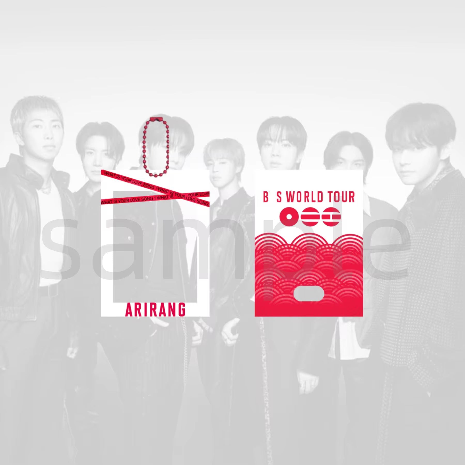 BTS ARIRANG Acryl Fotokartenhalter Schlüsselanhänger – World Tour Wave Version | Fotokarten-Etui-Anhänger
