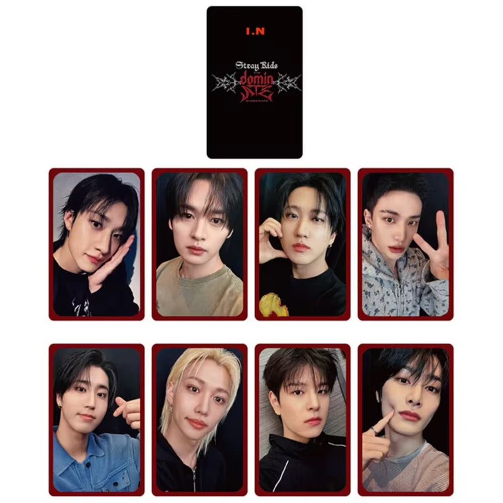 Stray Kids DOMINATE Fotokarten-Set – 8 Stück K-Pop Lomo-Karten | SKZ Member Selfie Collection