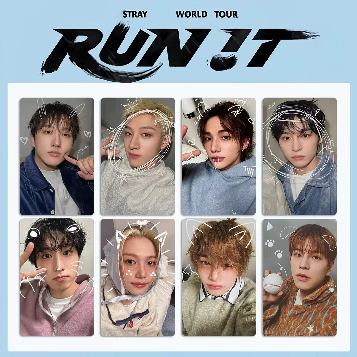 Stray Kids World Tour ‘RUN IT’ Japan 8 Photocard (Handmade)