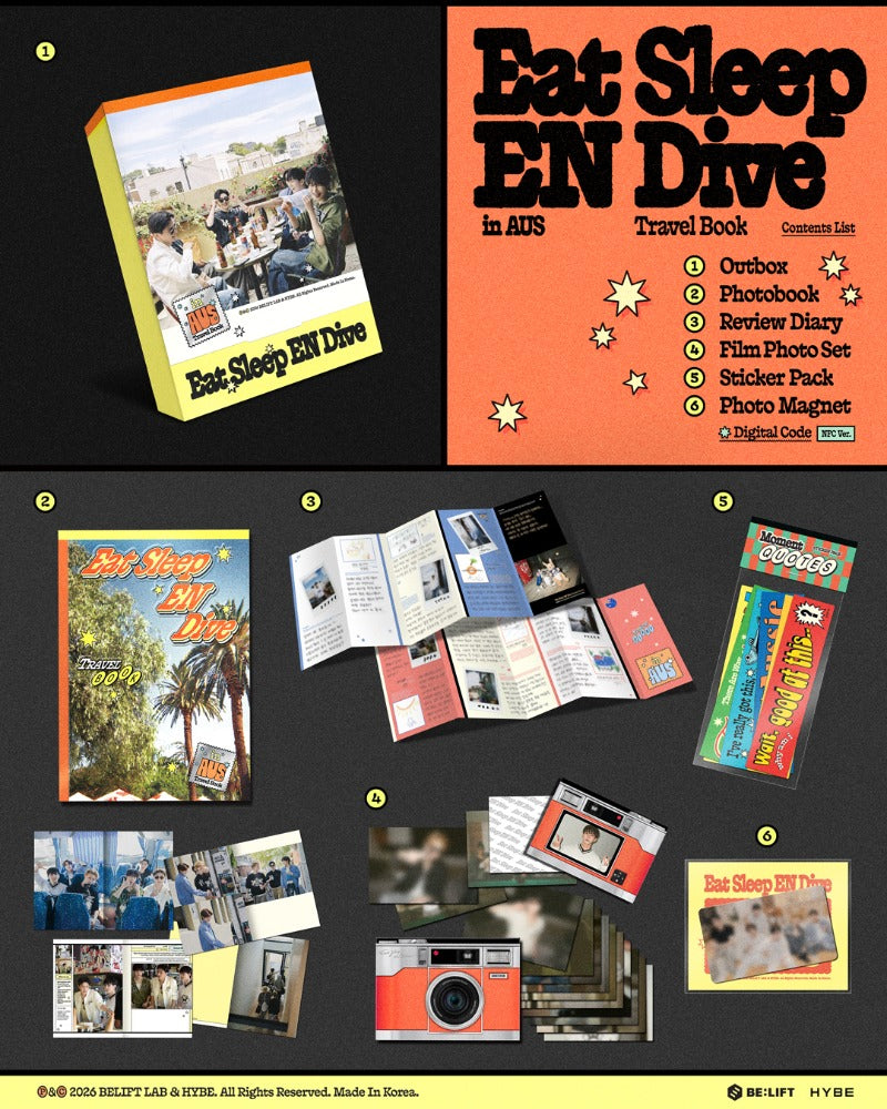 ENHYPEN [Eat Sleep EN Dive in AUS] TRAVEL BOOK + SPECIAL GIFT PRE-ORDER