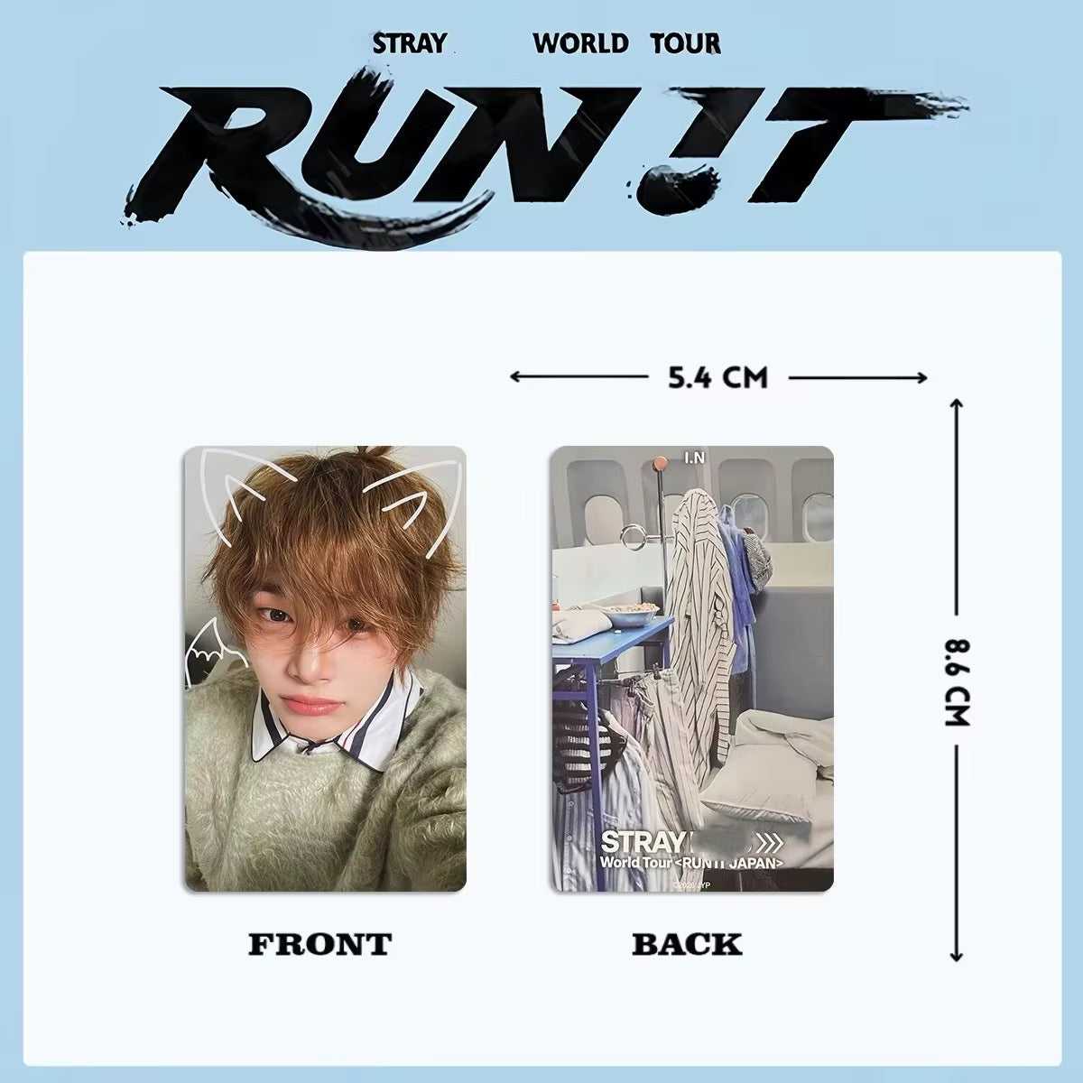 Stray Kids World Tour ‘RUN IT’ Japan 8 Photocard (Handmade)