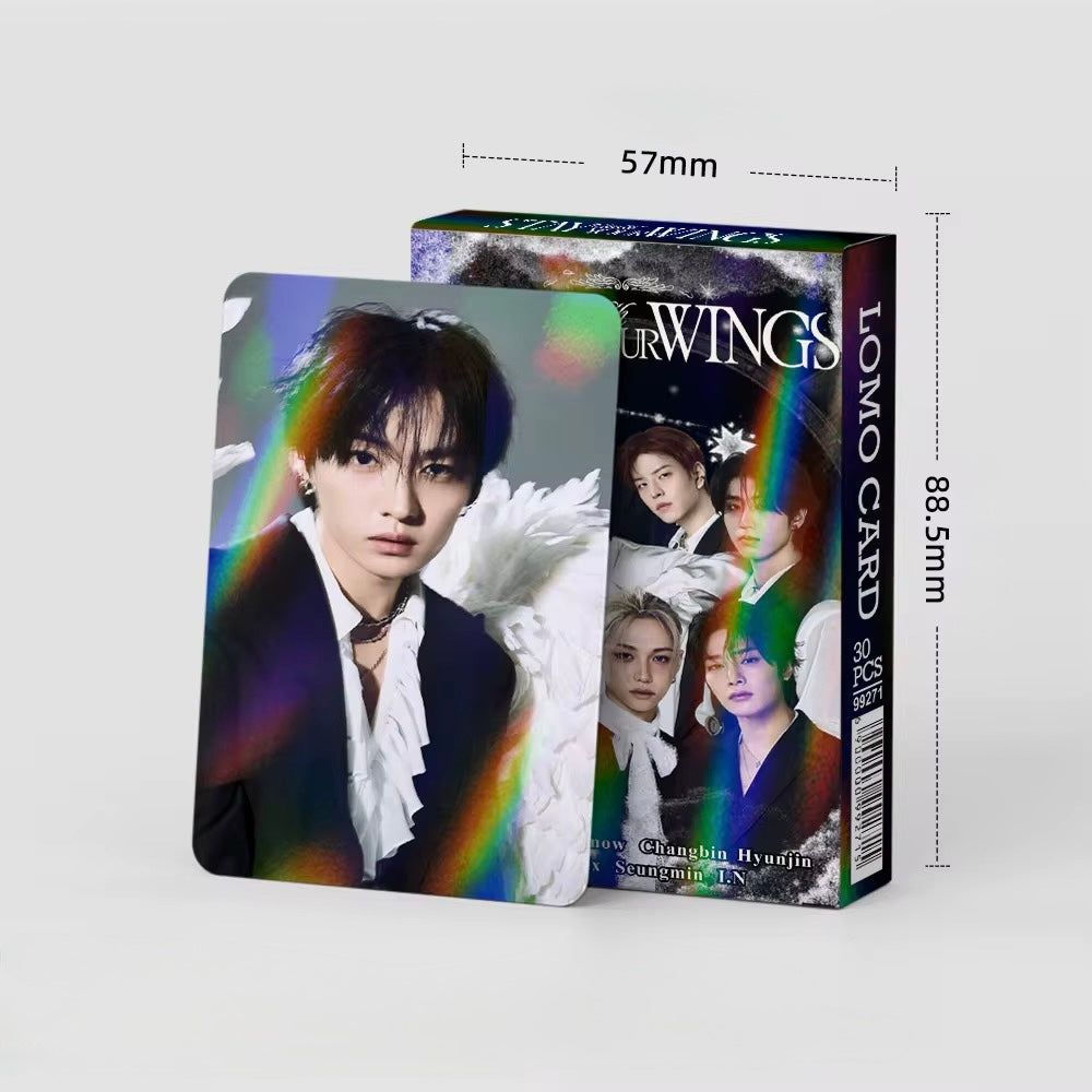 Stray Kids “Stay With Your Wings” Holographic Lomo Cards Set – 30PCS K-pop Photocard Pack