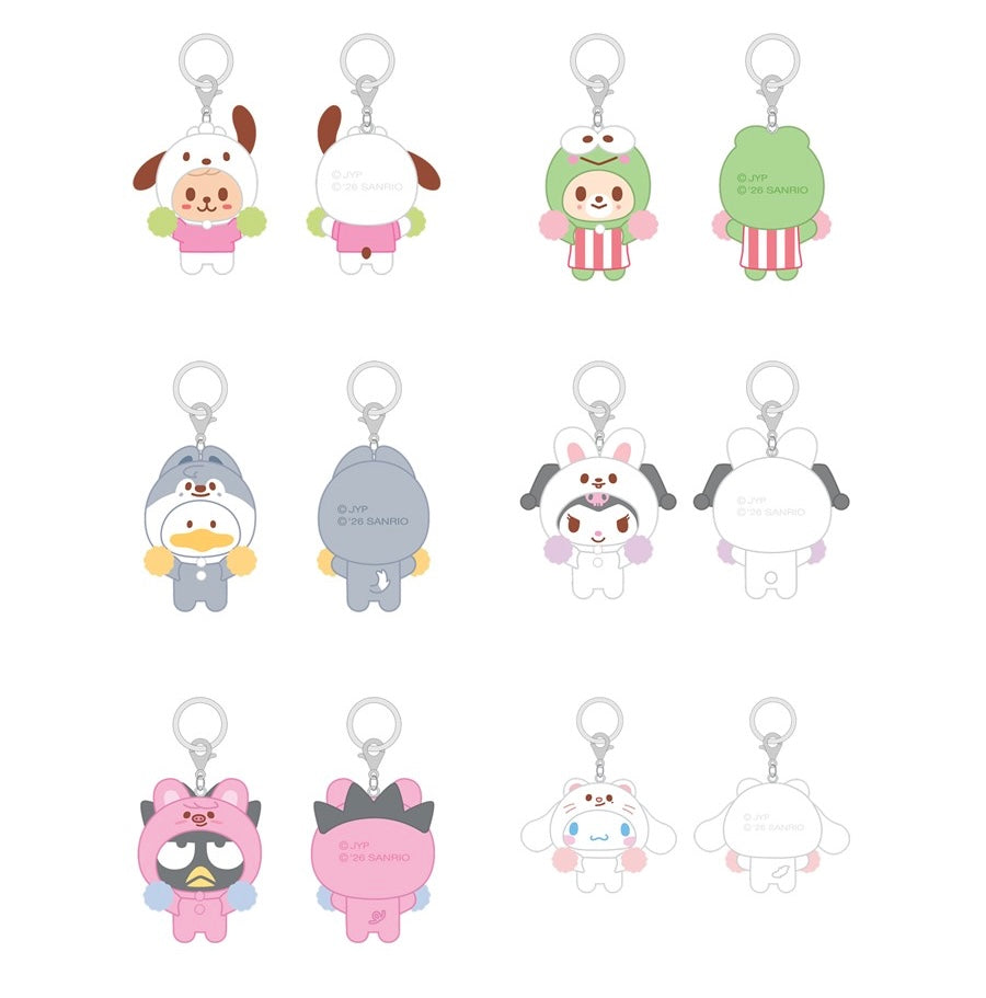 SECRET FLOCKED FIGURE KEYRING (CHEER UP Ver.) Stray Kids SKZOO X SANRIO CHARACTERS – Random 1PC