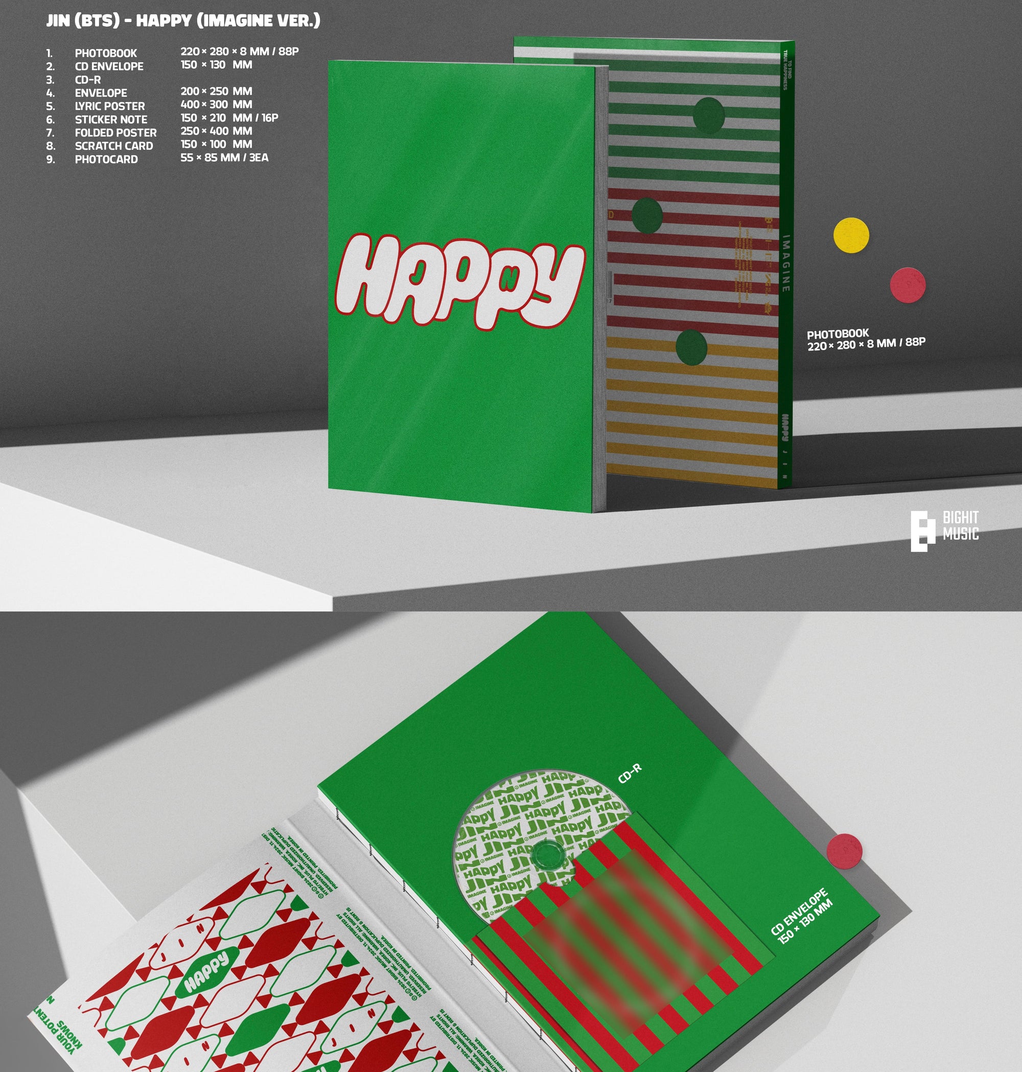 JIN – 1st Mini Album [HAPPY] (Random Version)