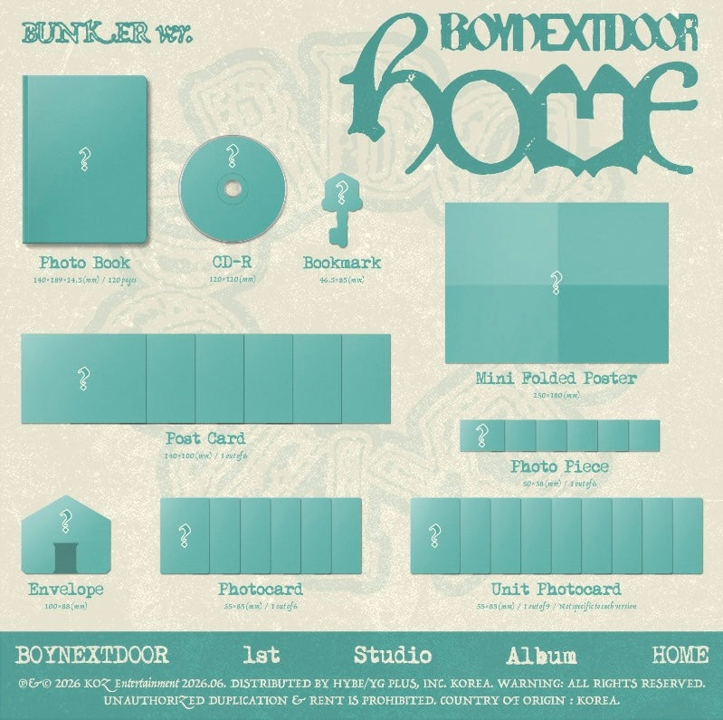 BOYNEXTDOOR – HOME (1st Studio Album) (Random Ver.)