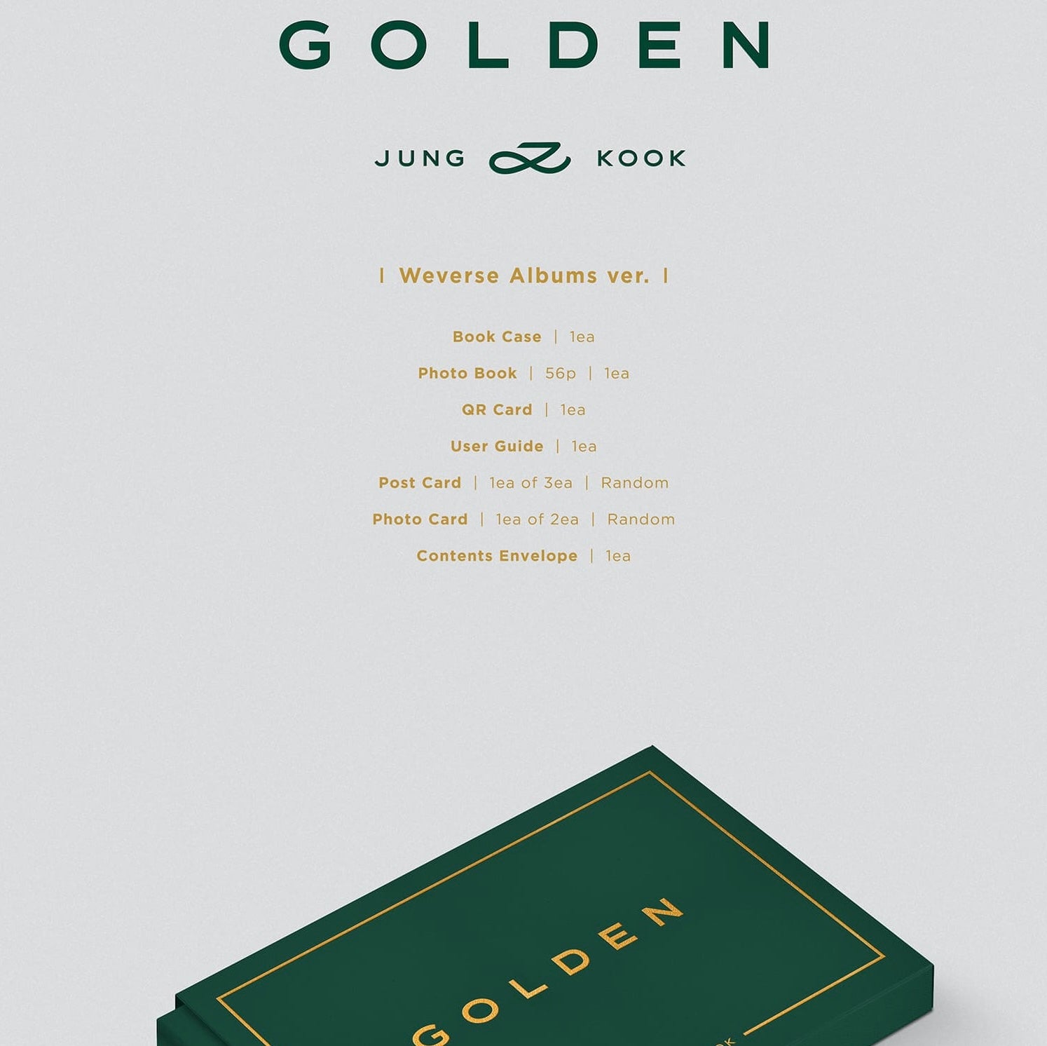 Jung Kook (BTS) 1st Solo Album [GOLDEN] (Weverse Albums Ver.)