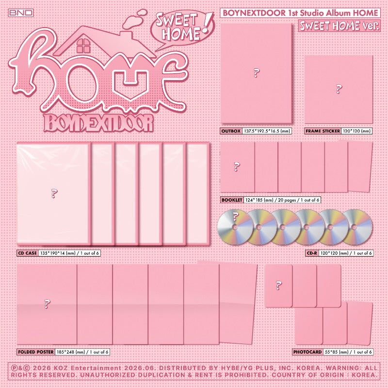 BOYNEXTDOOR – HOME (1st Studio Album) SWEET HOME Ver.
