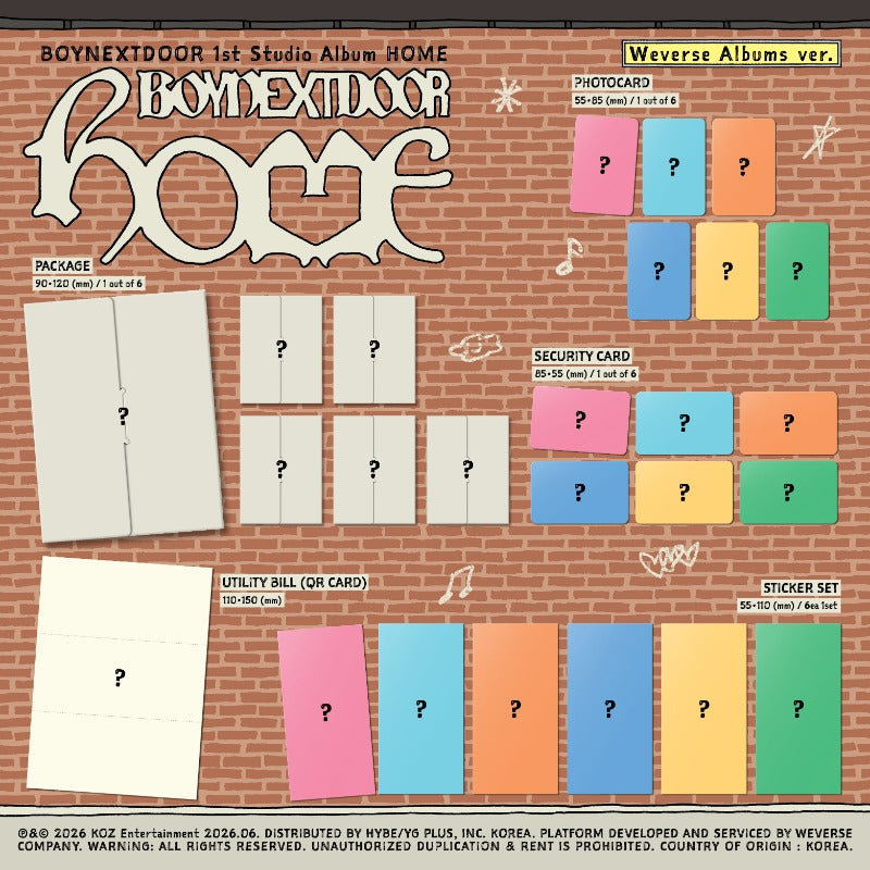 BOYNEXTDOOR – HOME (1st Studio Album) Weverse Albums Ver.