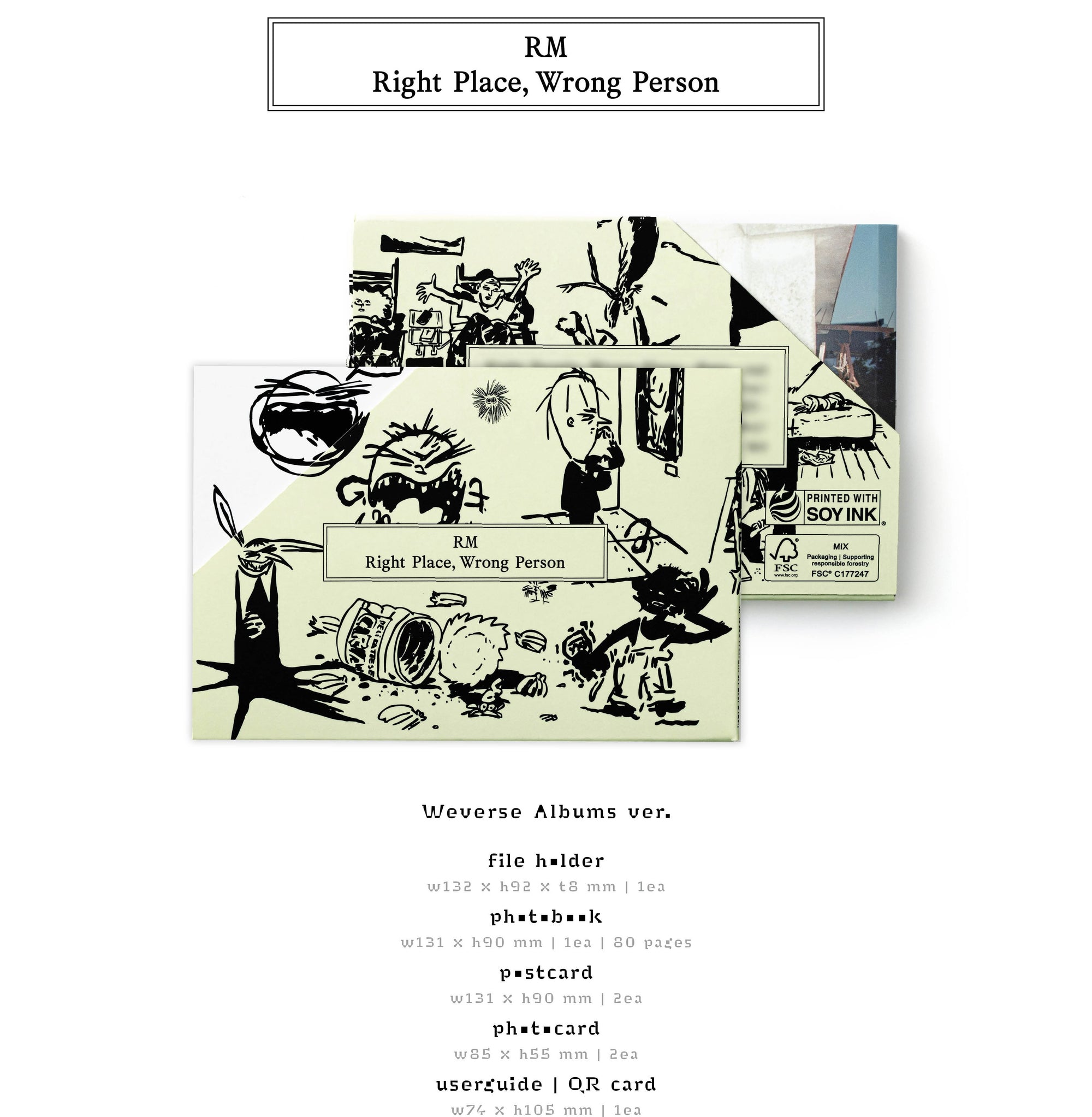 RM 2nd Album [Right Place, Wrong Person] (Weverse Albums Ver.)