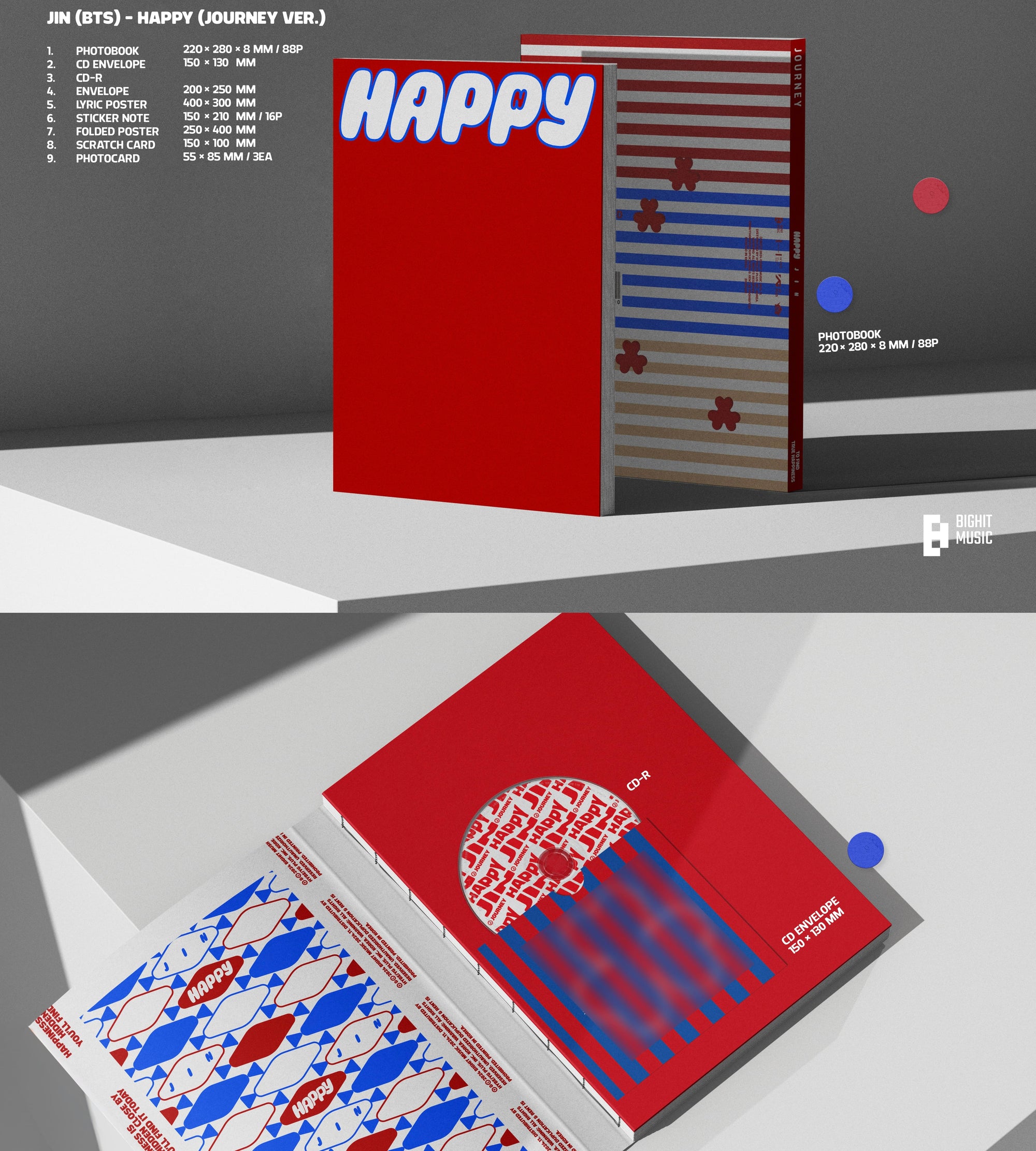 JIN – 1st Mini Album [HAPPY] (Random Version)