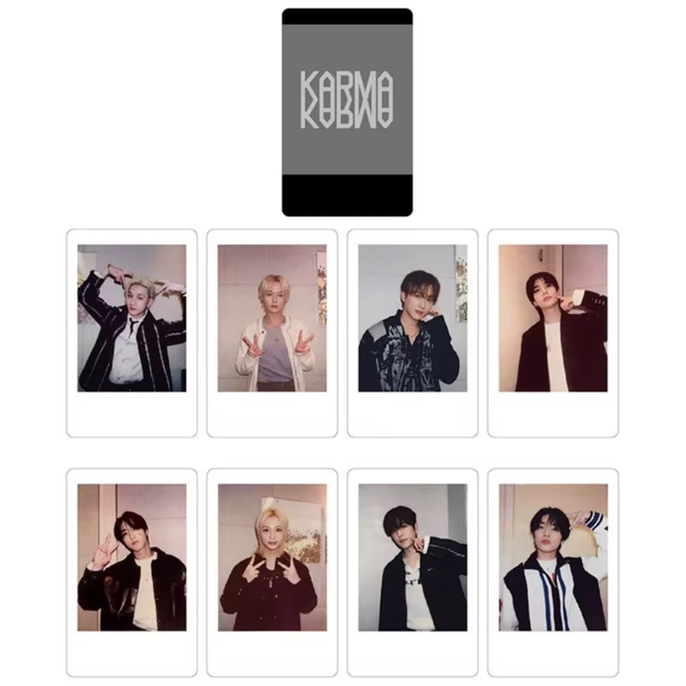 Stray Kids KARMA Polaroid Photocard Set – 8 PCS Vintage Style K-pop Photo Cards