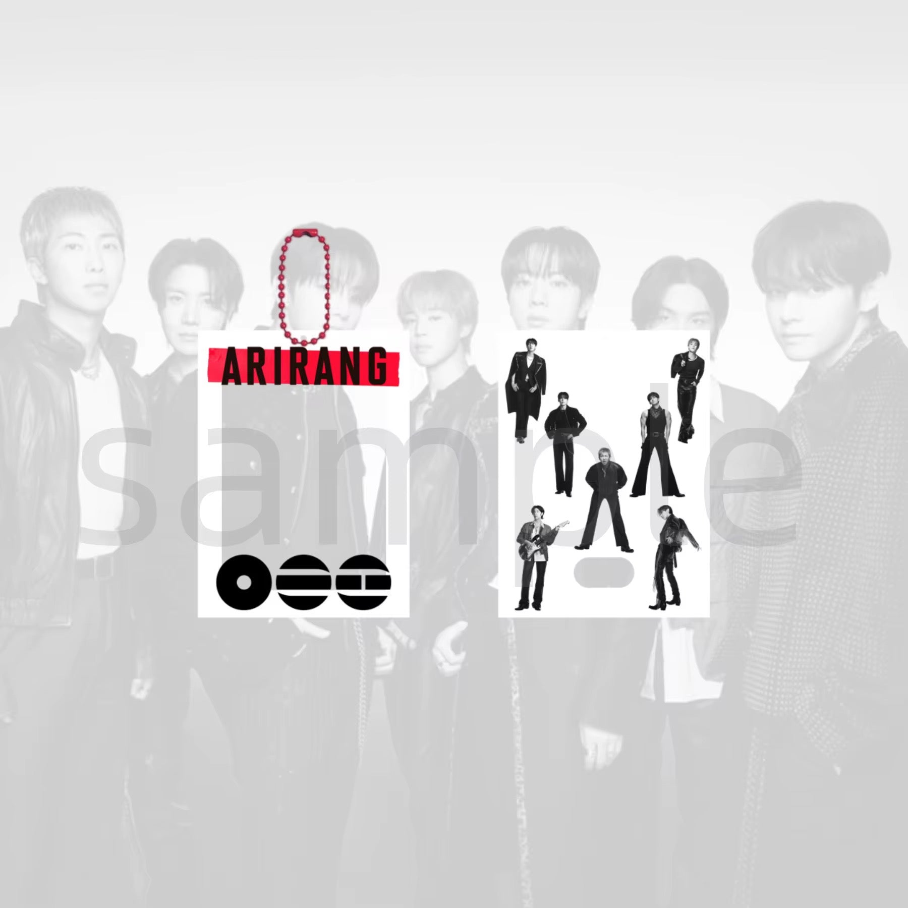 BTS ARIRANG Acryl-Fotokartenhalter Schlüsselanhänger – Stage Silhouette Version | K-Pop-Accessoire
