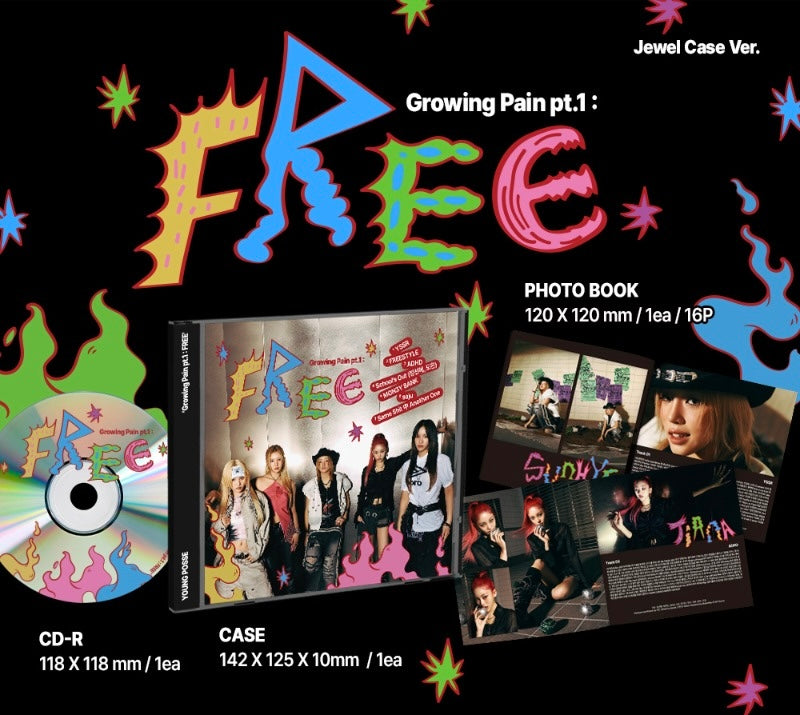 YOUNG POSSE – EP [Growing Pain pt.1 : FREE] Jewel Case Ver.