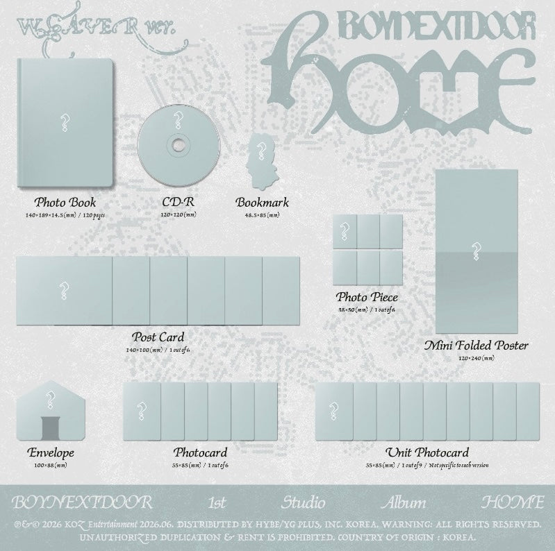 BOYNEXTDOOR – HOME (1st Studio Album) (Random Ver.)