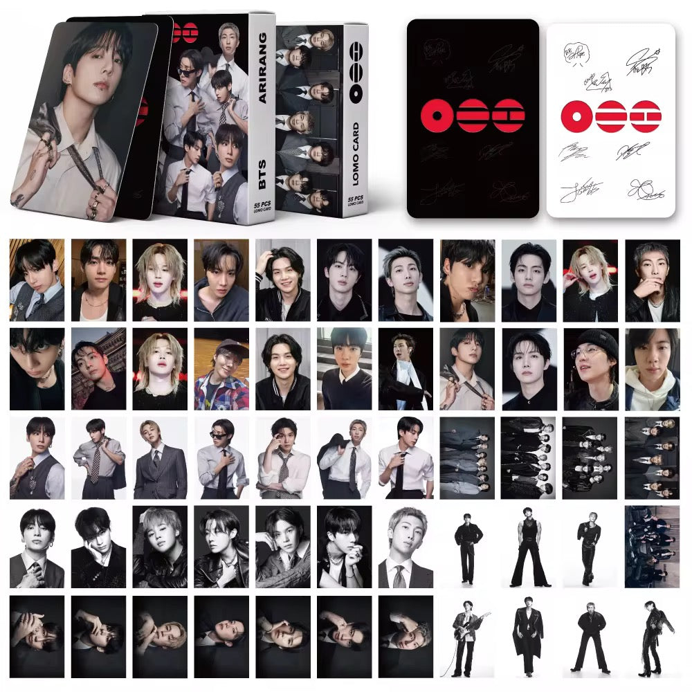 BTS ARIRANG Lomo Photocard Set – 55 PCS HD K-pop Photo Cards Collection Box