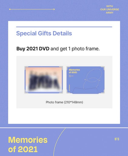 BTS – Memories of 2021 DVD
