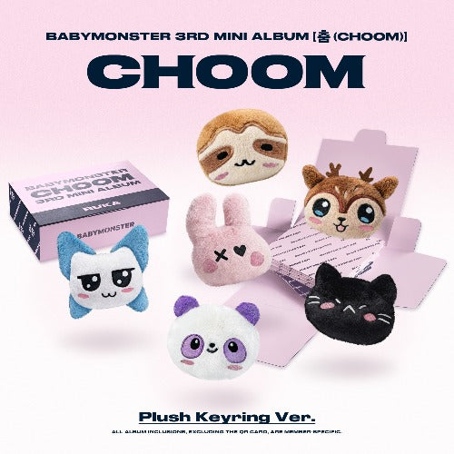 Official BABYMONSTER 3rd Mini Album [CHOOM] – Plush Keyring Version
