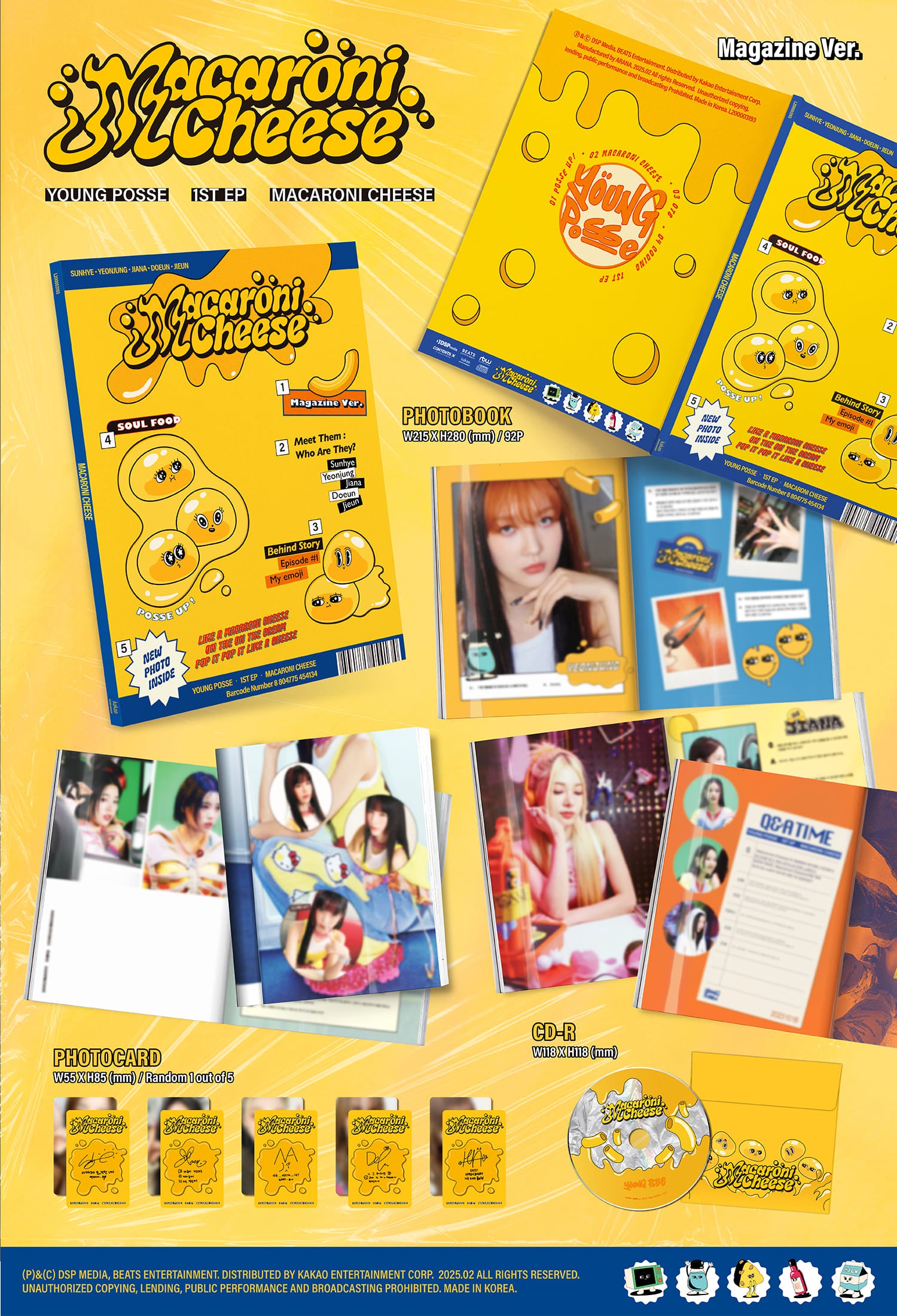 YOUNG POSSE – 1st Mini Album [MACARONI CHEESE] Magazine Ver.