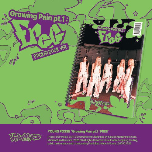 YOUNG POSSE – EP [Growing Pain pt.1 : FREE] Sticker Book Ver.