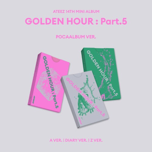 ATEEZ - 14th Mini Album GOLDEN HOUR : Part.5 (POCAALBUM Ver.) (Random Ver.)