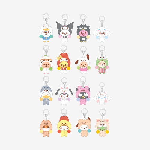 SECRET FLOCKED FIGURE KEYRING (CHEER UP Ver.) Stray Kids SKZOO X SANRIO CHARACTERS – Random 1PC