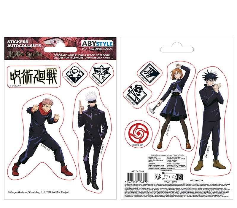 JUJUTSU KAISEN - Stickers - 16x11cm/ 2 sheets - Tokyo Jujutsu High